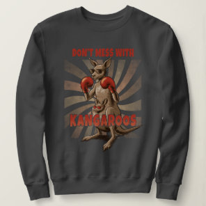 Retro Boxing Kangaroo – Funny Animal  Sweatshirt
