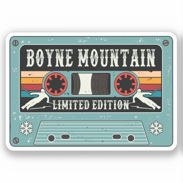 Retro Boyne Mountain Ski  Sticker (Front)