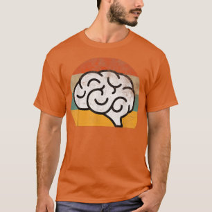 Retro Brain Neuroscience Distressed Science Funny T-Shirt