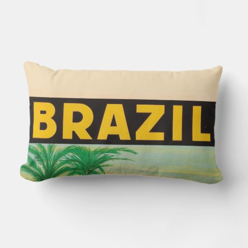 Retro Brazil Lumbar Pillow