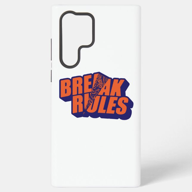 Retro "Break Rules" Motivational Samsung Galaxy Case (Back)