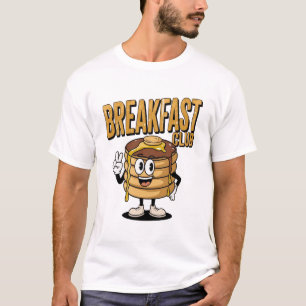 Retro Breakfast Club Pancake Stack   Funny Foodie T-Shirt