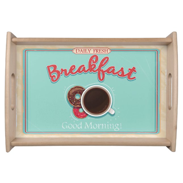 Retro Breakfast Serving Tray (Front)