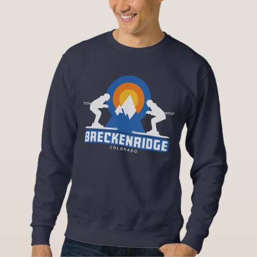 Retro Breckenridge Mountain Ski Sunset Sweatshirt