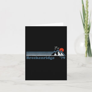Retro Breckenridge Ski Resort Colorado Snowboard S Card