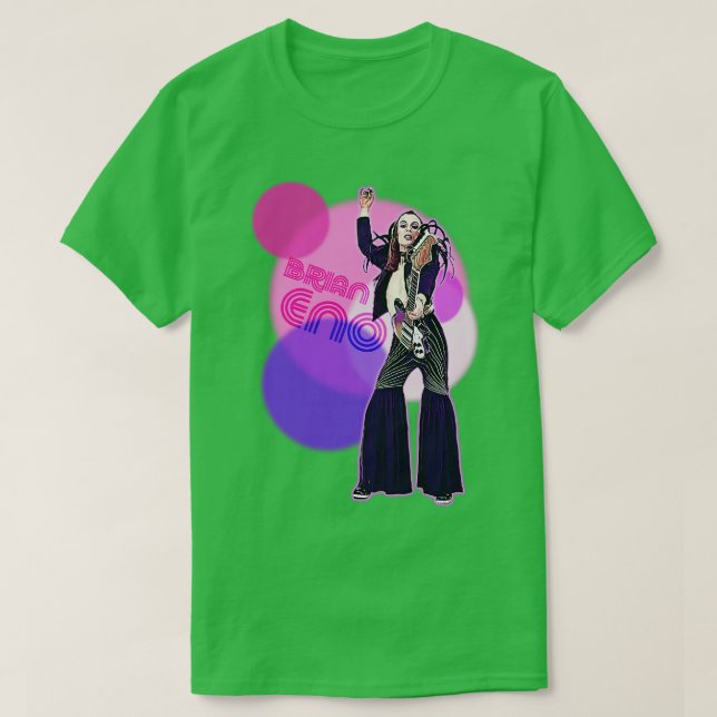 Retro Brian Eno Roxy Fan Design T-Shirt (Design Front)