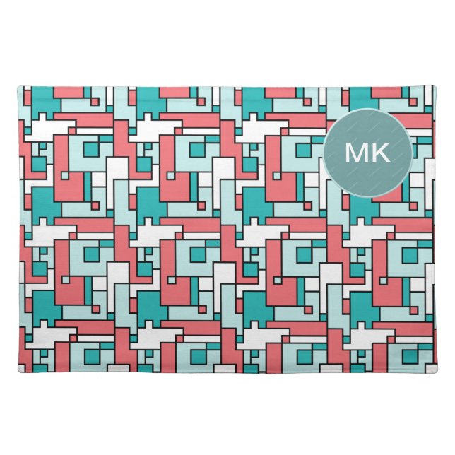 Retro Brick Pattern Cloth Placemat (Front)