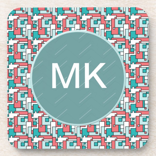 Retro Brick Pattern Coaster (Front)