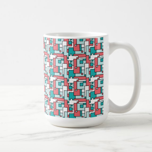 Retro Brick Pattern Coffee Mug (Right)
