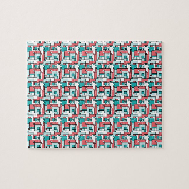 Retro Brick Pattern Jigsaw Puzzle (Horizontal)