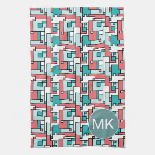 Retro Brick Pattern Kitchen Towel