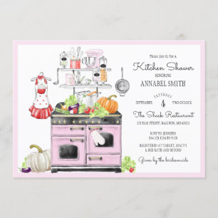 Retro Bridal Kitchen Shower Invitation