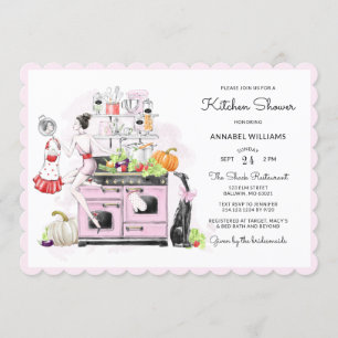 Retro Bridal Kitchen Shower Invitation
