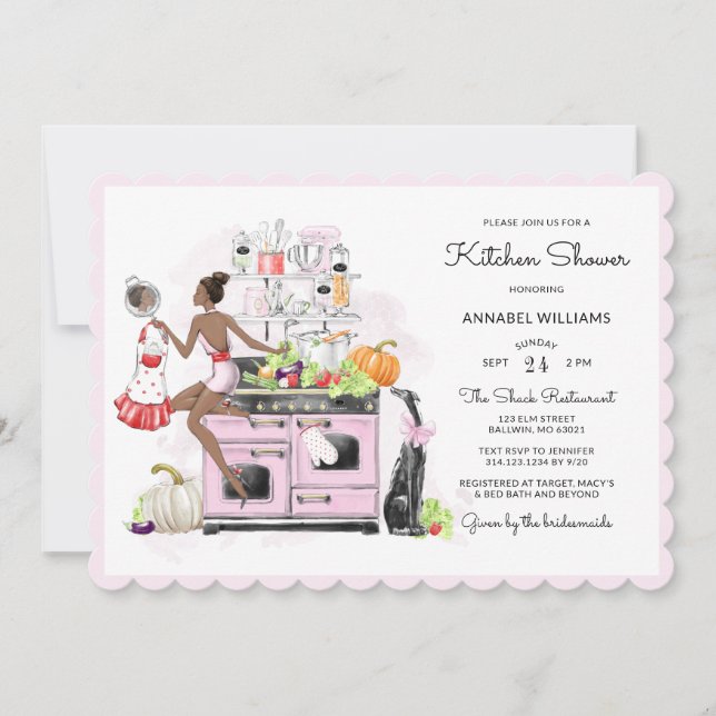 Retro Bridal Kitchen Shower Invitation (Front)
