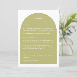 Retro Bridal Shower Food Wedding Dinner Menu A115  Invitation