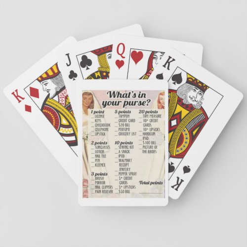 Retro Bridal Shower Game Playing Cards