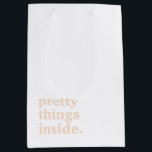 Retro Bridal Shower Gift Favor Swag Bag A115<br><div class="desc">Our paper gift bag combines retro style lettering and modern line art flowers - a beautiful way to share gifts or party favors with guests at your bridal shower. This item is part of our Annie wedding collection A115,  please visit our store to view coordinating items.</div>