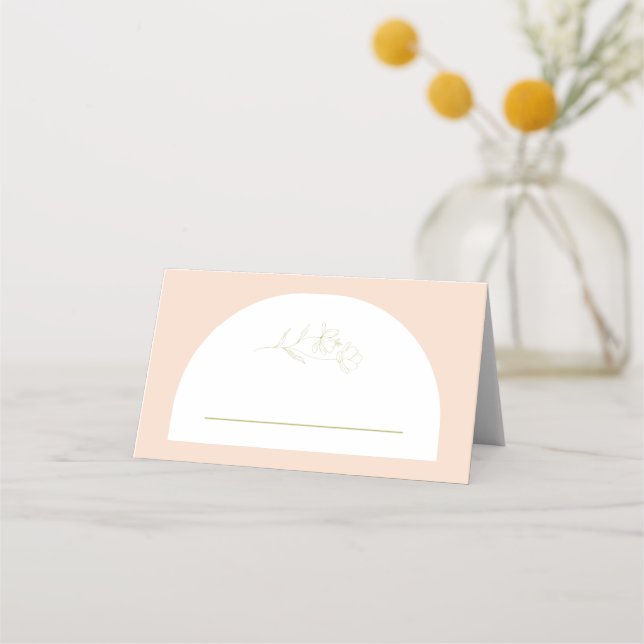 Retro Bridal Shower Place Card Wedding Party A115 (Front)