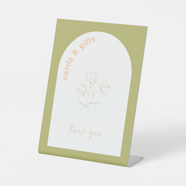 Retro Bridal Shower Wedding Gift Table Sign A115 (Front)