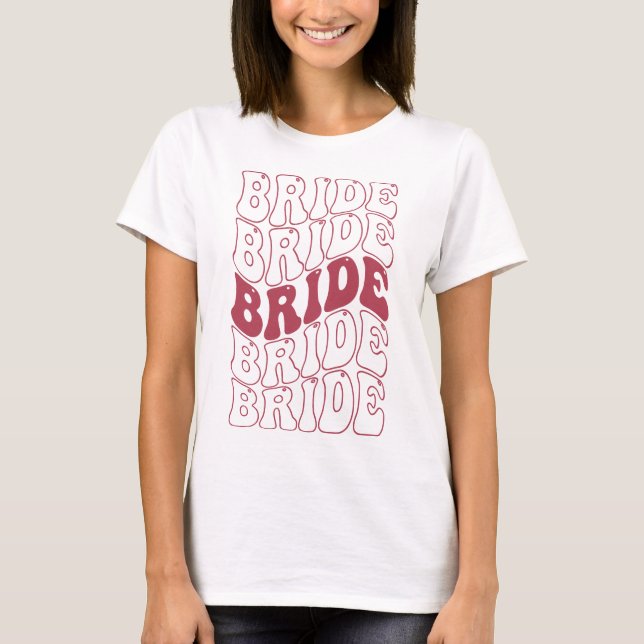  Retro Bride Bridesmaid T-Shirt (Front)