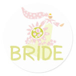 Retro Bride Tshirts and Gifts Classic Round Sticker
