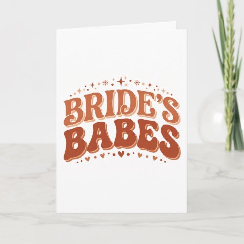Retro Bride's Babes Terracotta Bachelorette Card
