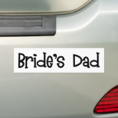 Retro Bride's Dad Bumper Sticker (On Car)