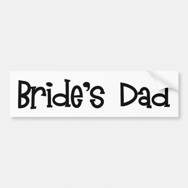 Retro Bride's Dad Bumper Sticker (Front)