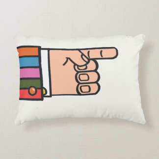 Retro Bright Fun Pointing Hand Pillow