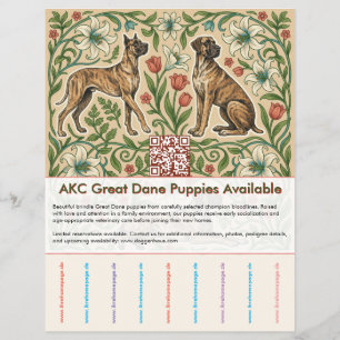 Retro Brindle Great Dane Puppy Flyer