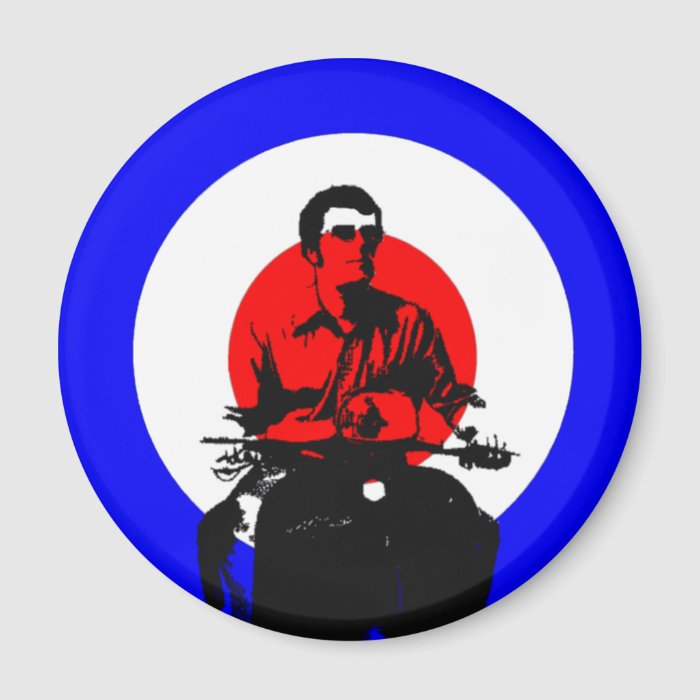 Retro British Mod Scooter Boy Magnet