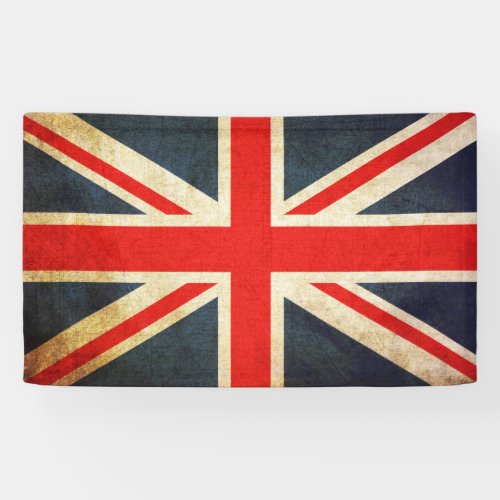 Retro British Union Jack Flag Banner