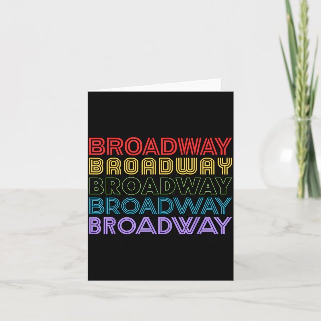 Retro Broadway Music Lover Theatre Musical Theater Card (Front)