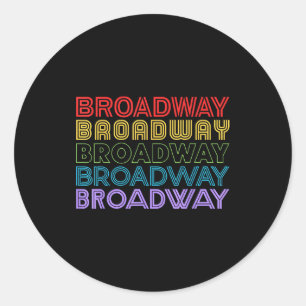Retro Broadway Music Lover Theatre Musical Theater Classic Round Sticker