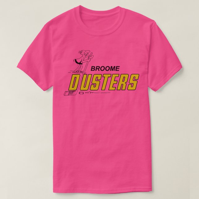 Retro Broome Dusters Slap Shot Hockey T-Shirt (Design Front)