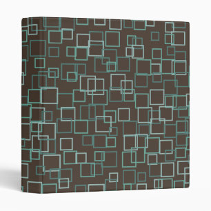 Retro Brown Aqua Binder