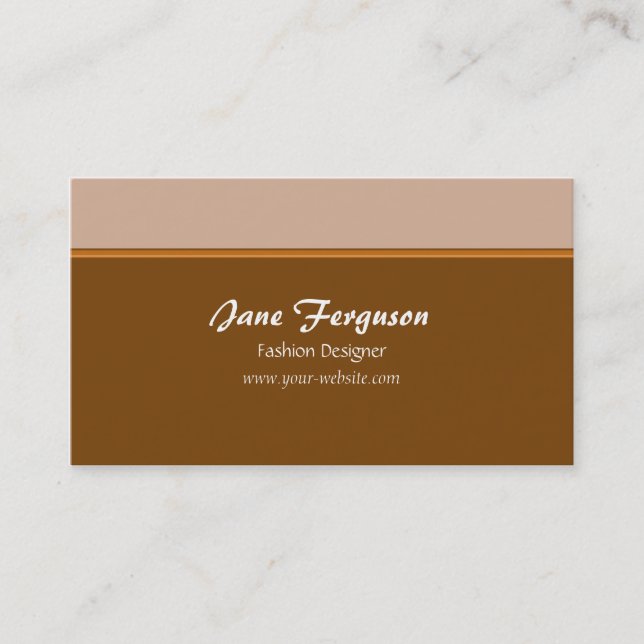 Retro Brown Business Card (Front)