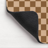 Retro Brown Checkered Mouse Pad (Corner)