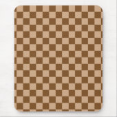 Retro Brown Checkered Mouse Pad (Front)
