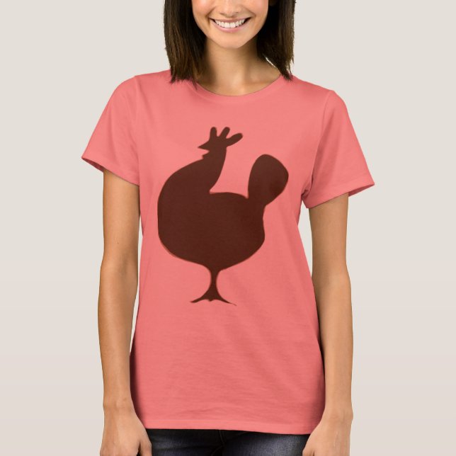 Retro Brown Chicken T-Shirt (Front)
