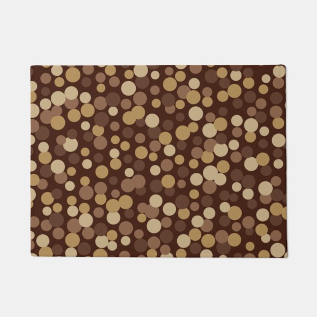 Retro Brown Dots Doormat Rug Gift (Front)