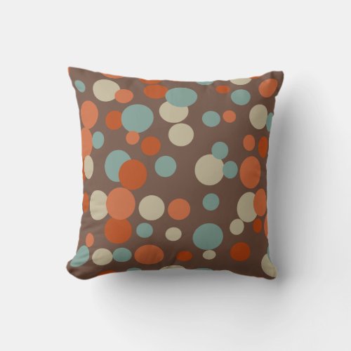 Retro Brown Dots Pillow