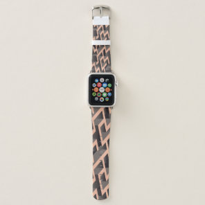 Retro brown graphic labyrinth pattern apple watch band