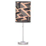 Retro brown graphic labyrinth pattern table lamp