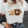 Retro Brown Half Teacher Half Coffee Women's  T-Shirt