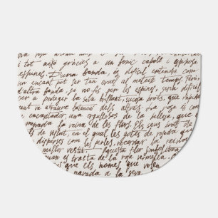 Retro Brown Ink Manuscript Texture Doormat