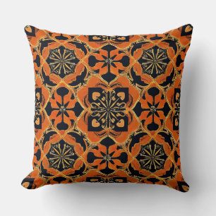 🤎 Retro Brown Multicolor Vintage Cozy Decor Throw Pillow