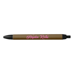  Retro Brown Pink Typography Stars Pen