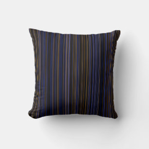 Retro brown purple blue stripe decor pillow