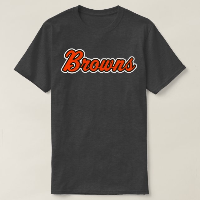 Retro Browns Script T-Shirt (Design Front)